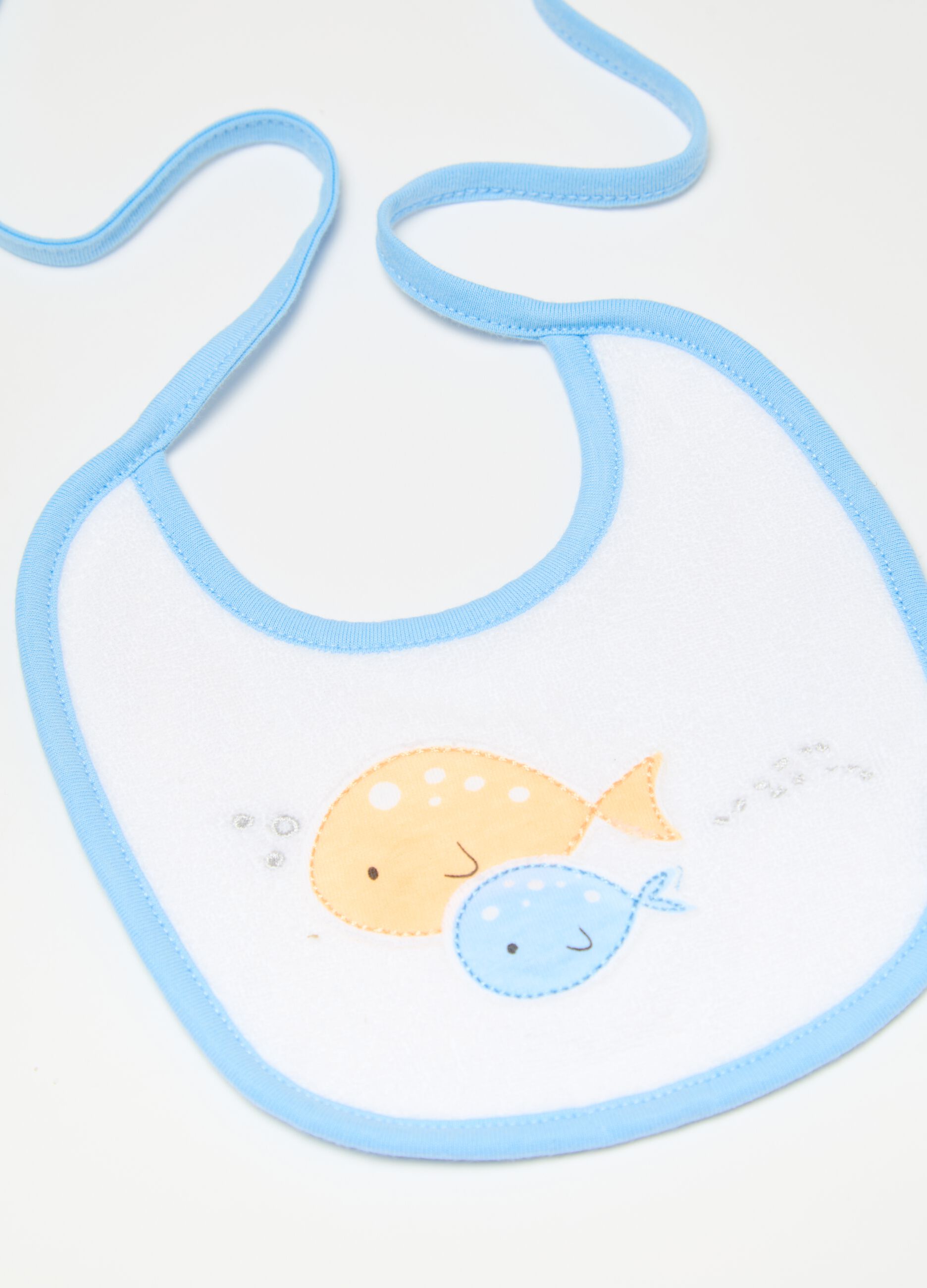 Two-pack bibs in cotton with sea motif