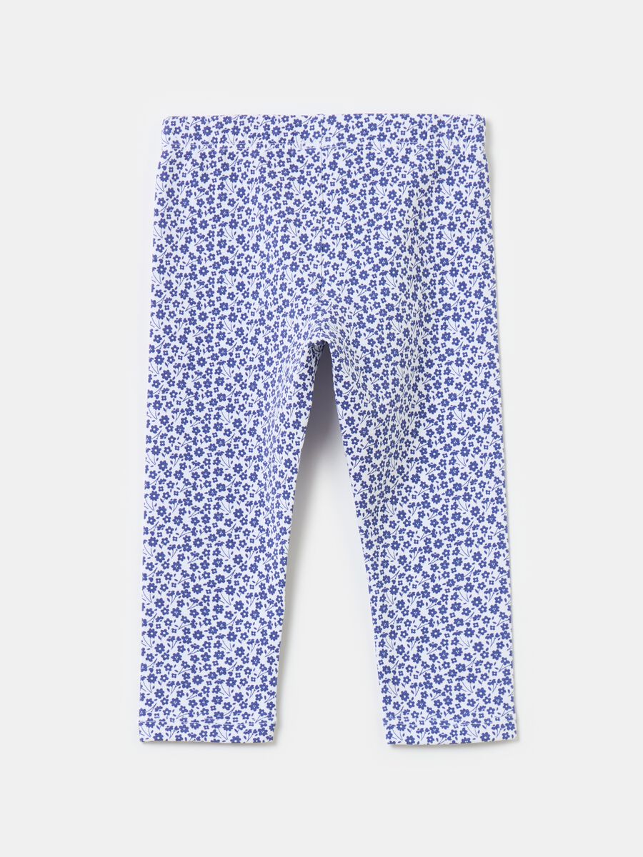  Essentials Girls Leggings, Pack Of 5, Black/Pink  Flowers/Purple Dots/Turquoise Green/White Ditsy Floral, Small