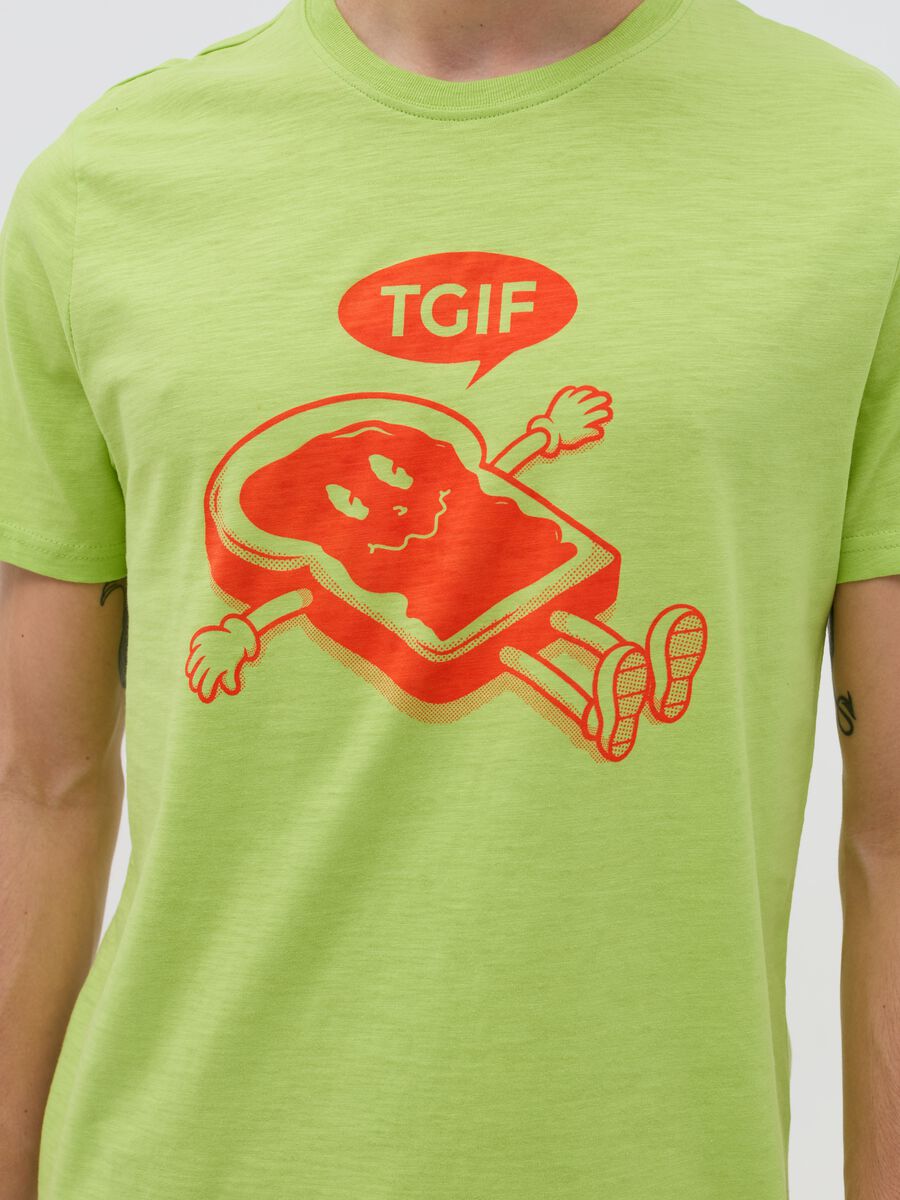 “TGIF” T-shirt in slub jersey_3