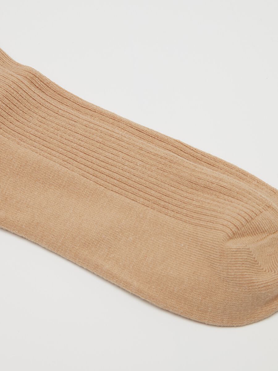 Stretch midi socks with ribbing_2