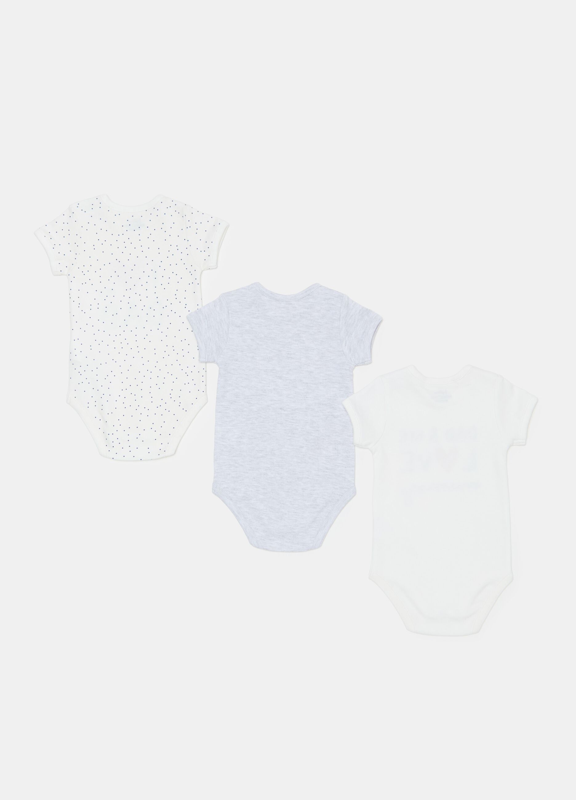 Three-pack I Love Mum and I Love Dad bodysuits