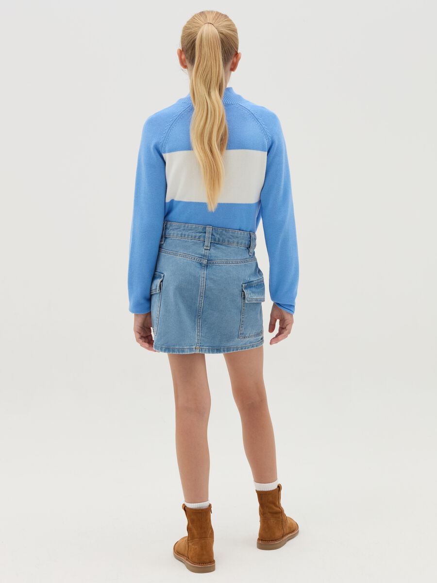 Denim miniskirt with pockets_2