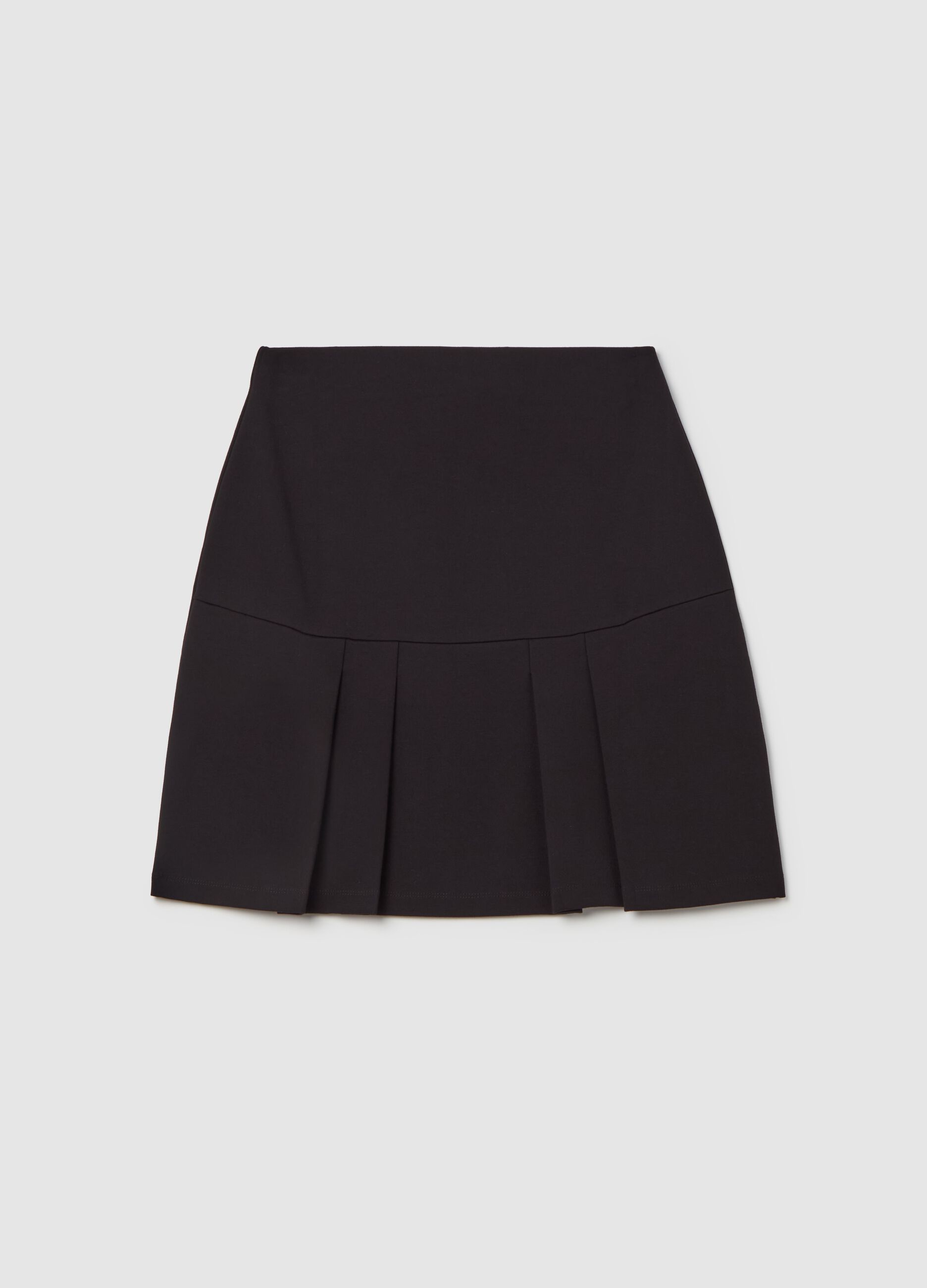 Maternity miniskirt with flounce