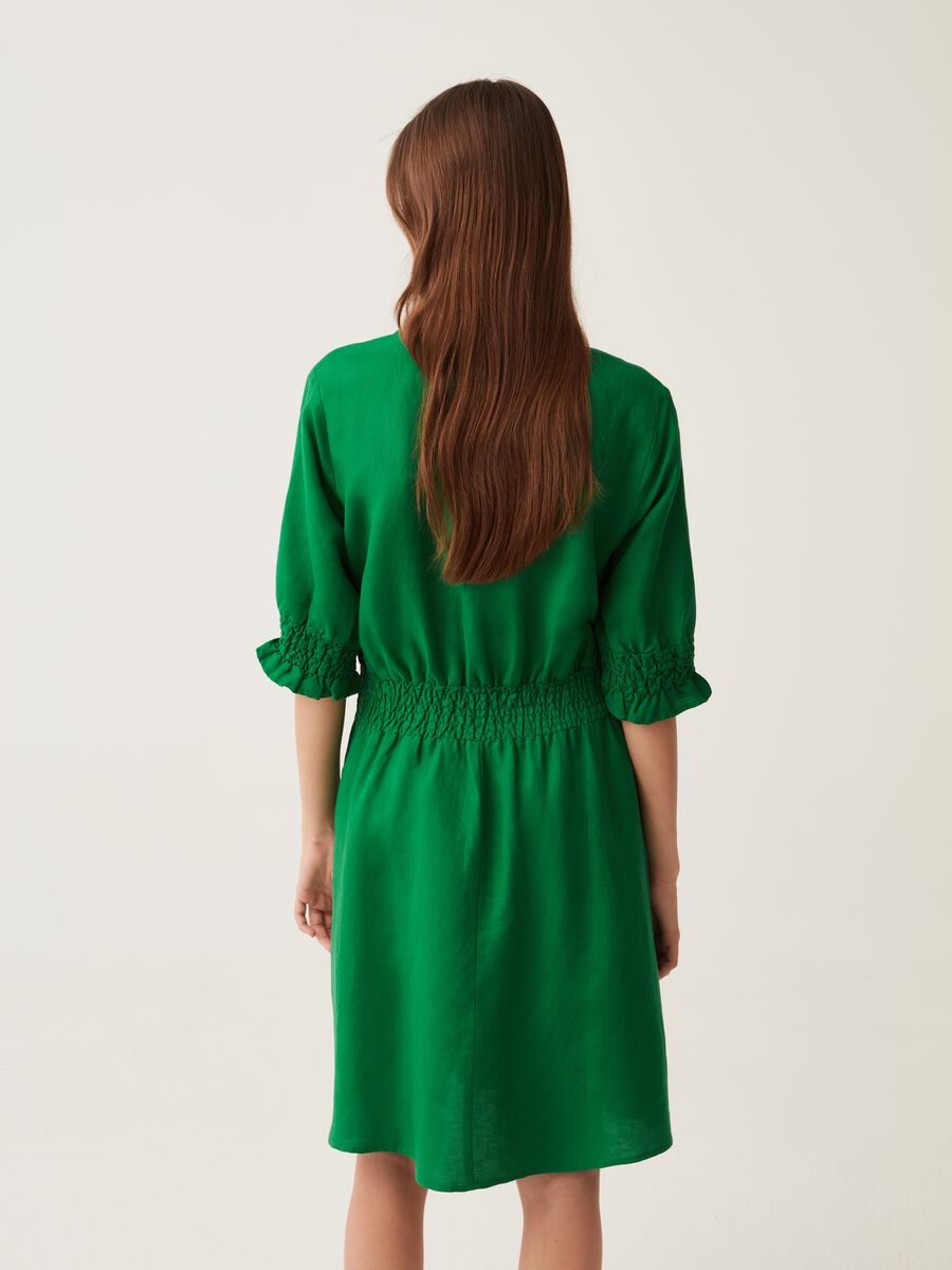 Linen and sustainable viscose short dress_2
