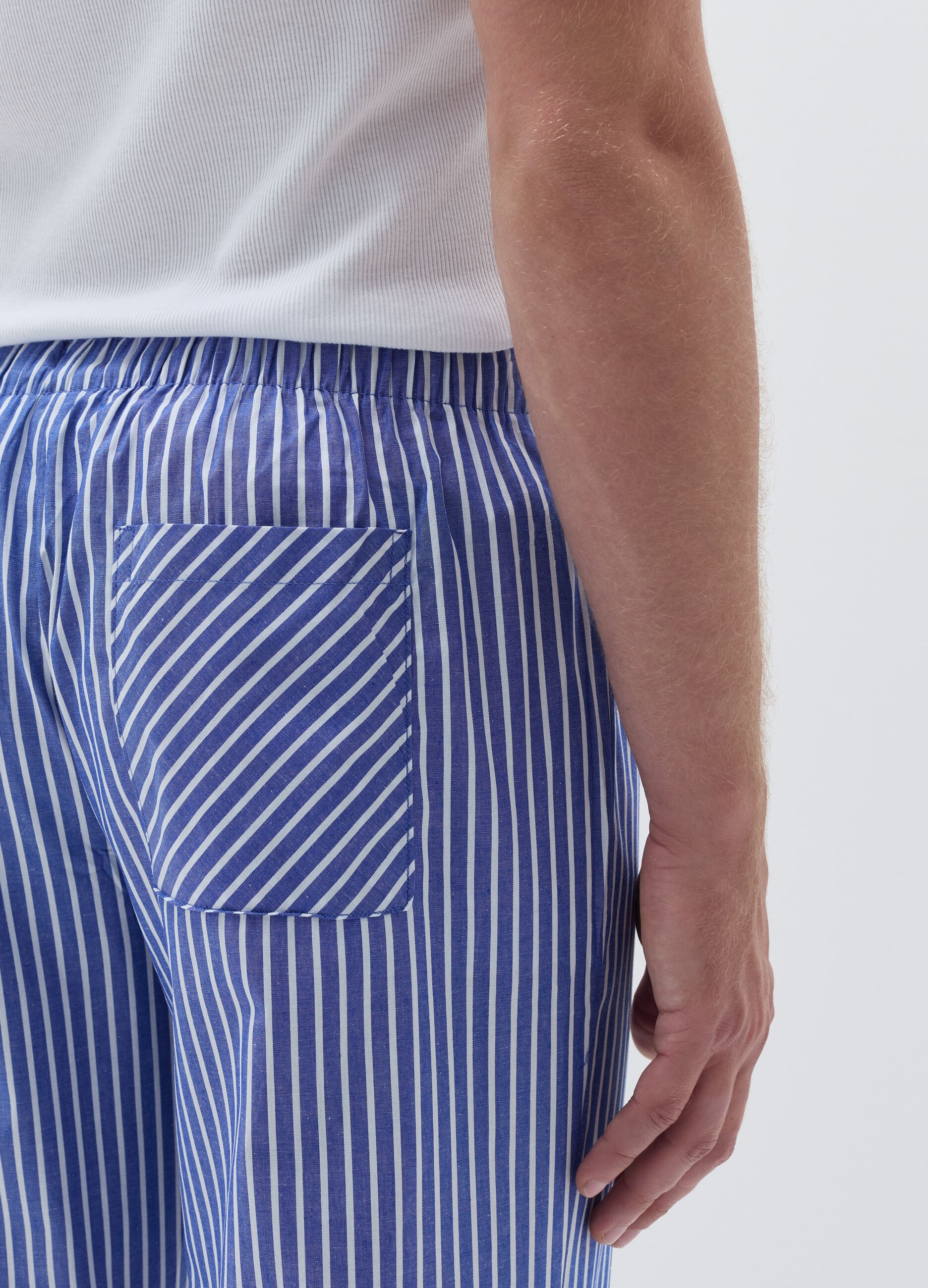 Pyjama trousers in patterned cotton