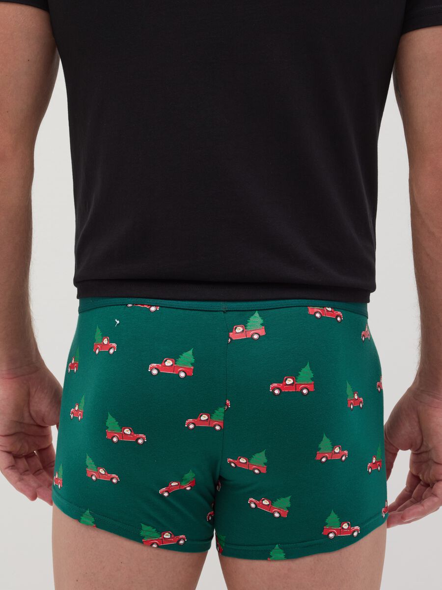 Stretch organic cotton boxer shorts with all-over print_3