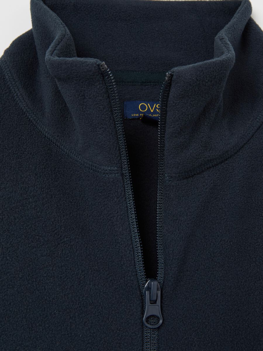 Fleece full-zip sweatshirt with high neck_5