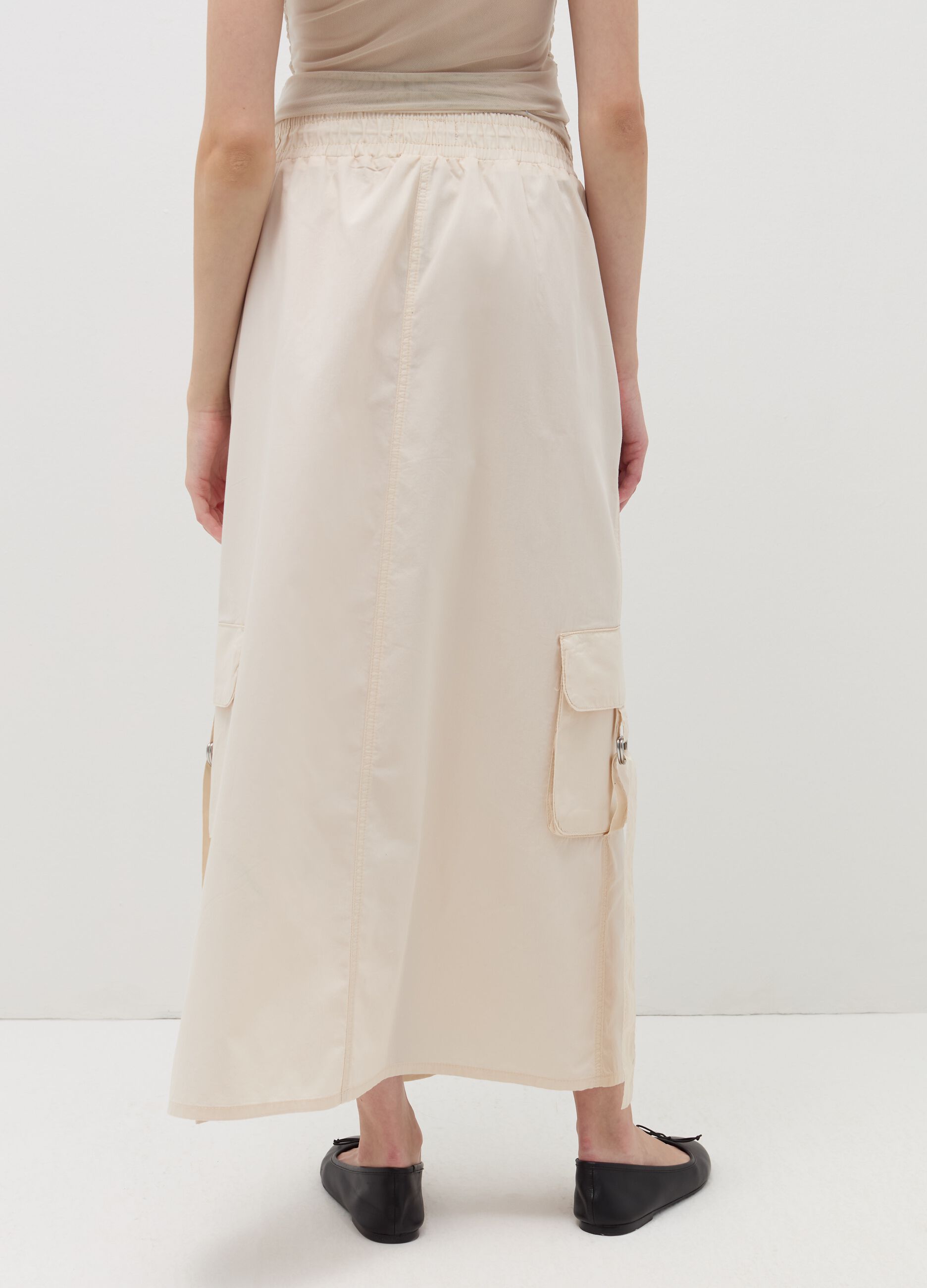 Long cargo parachute skirt