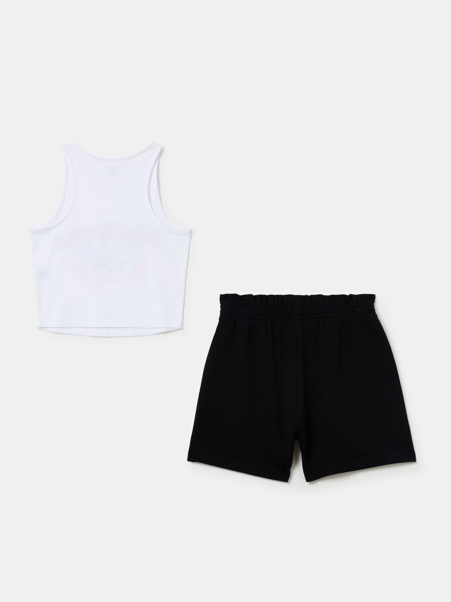 Pack jogging camiseta de tirantes y shorts con estampado_1
