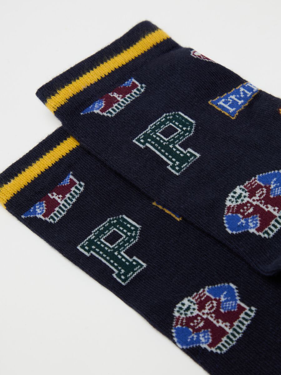 Three-pair pack socks in organic cotton with logo design_2