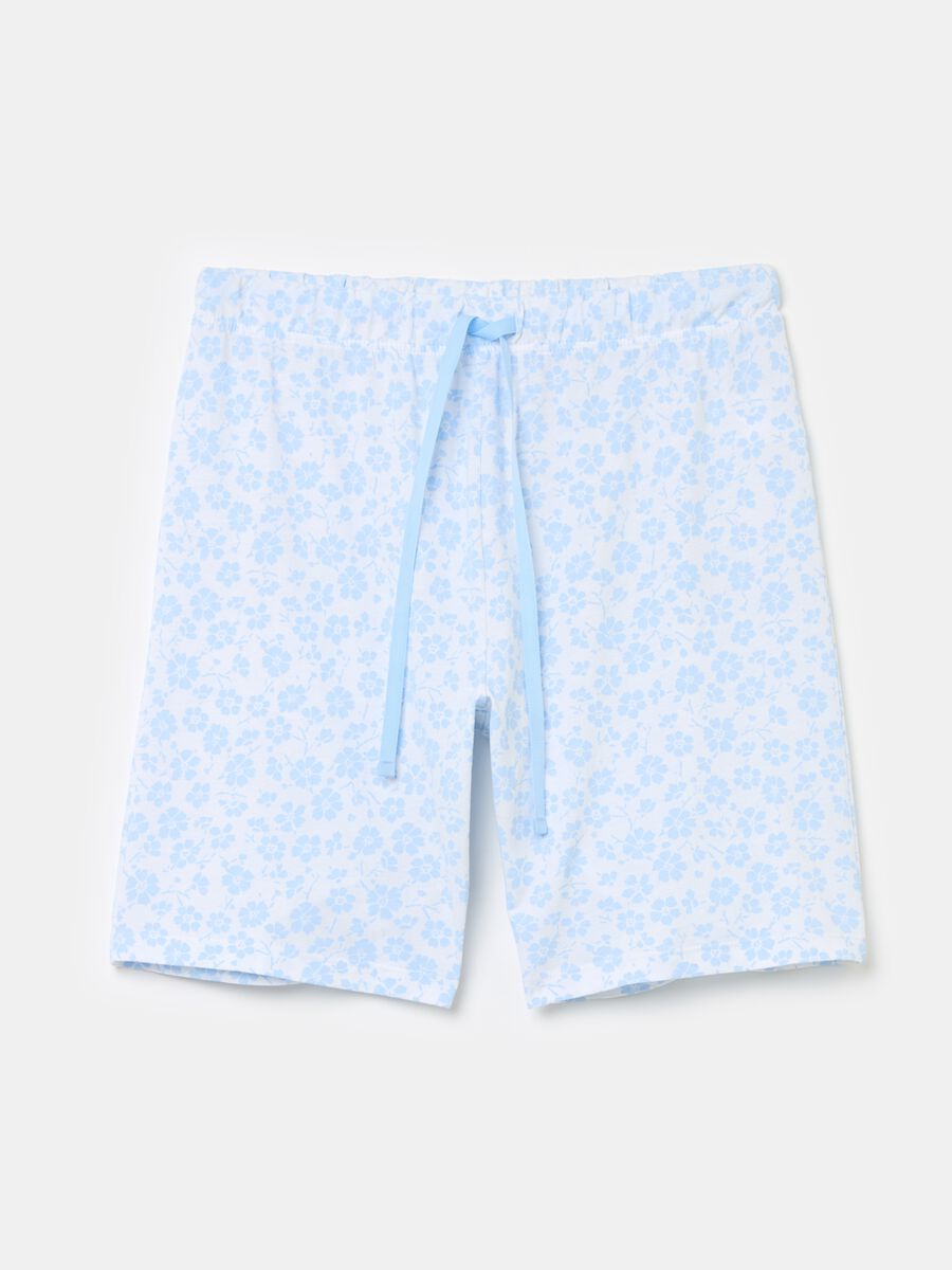 Pyjama trousers with small flowers print_4