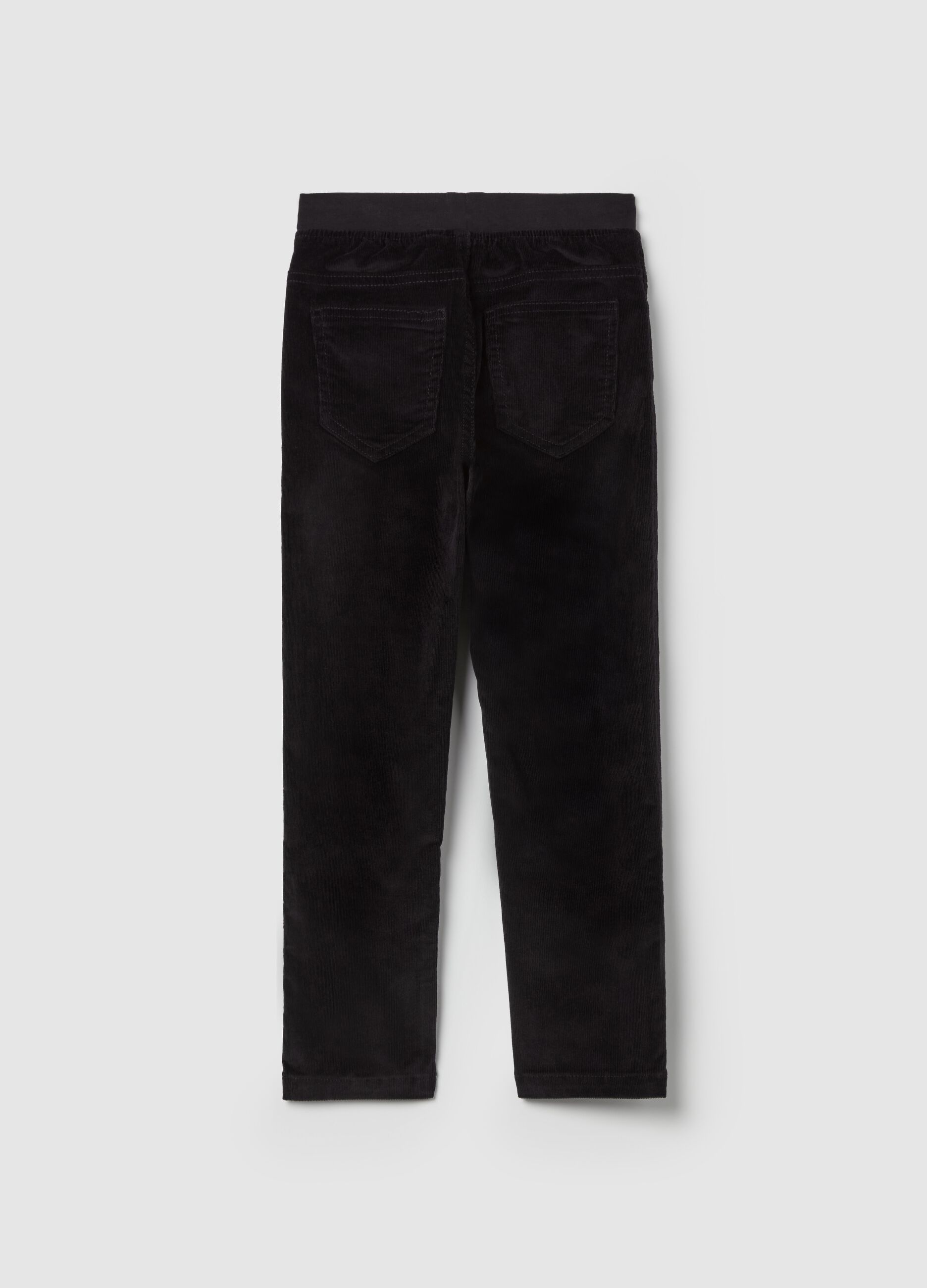 Corduroy joggers with drawstring