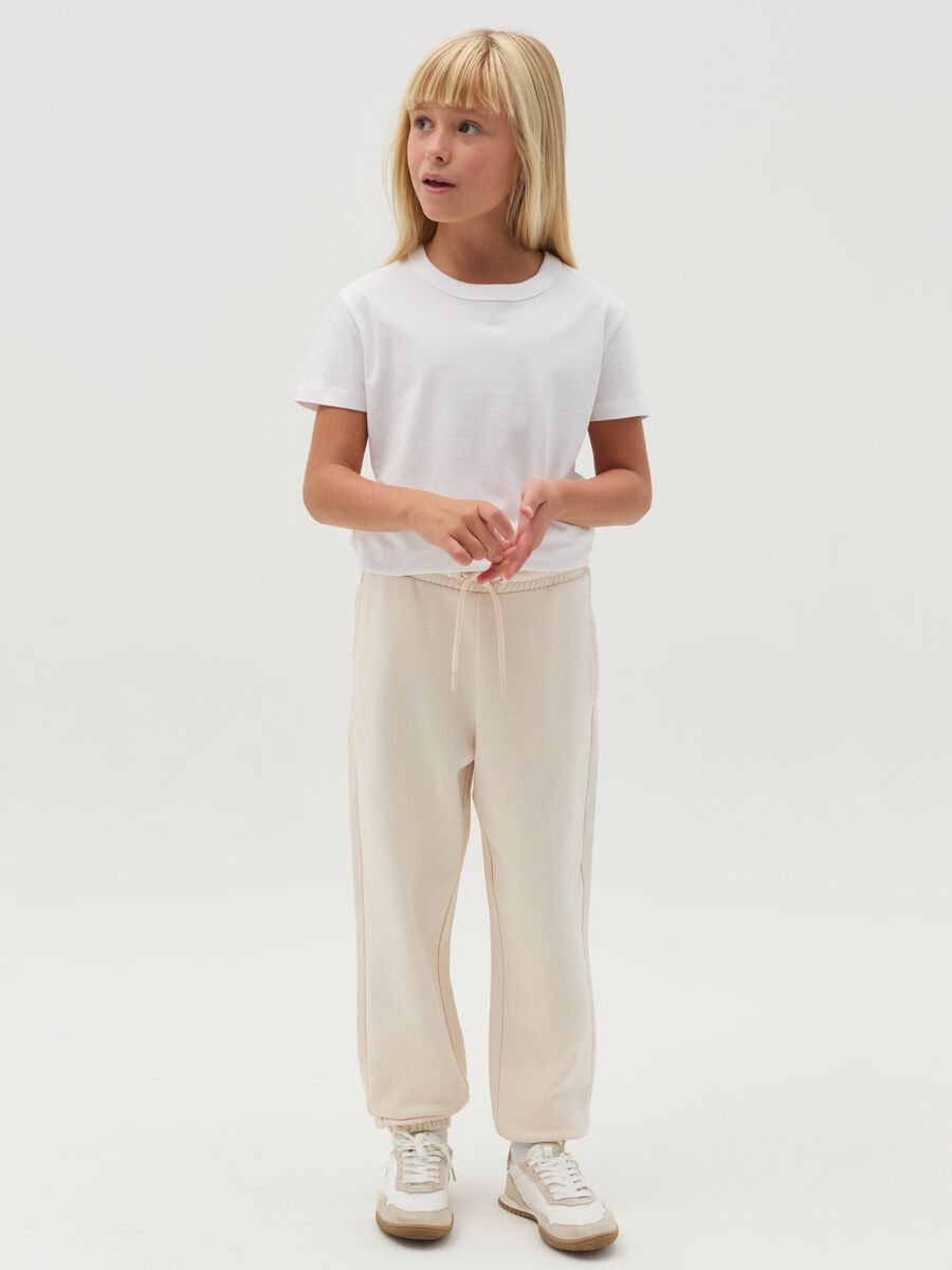 Essential joggers in organic cotton with drawstring_0