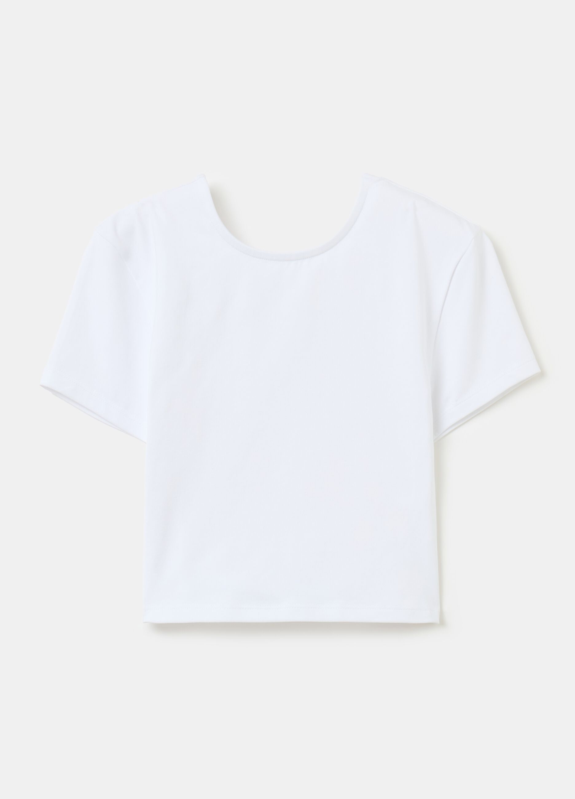 Backless Crop T-shirt White