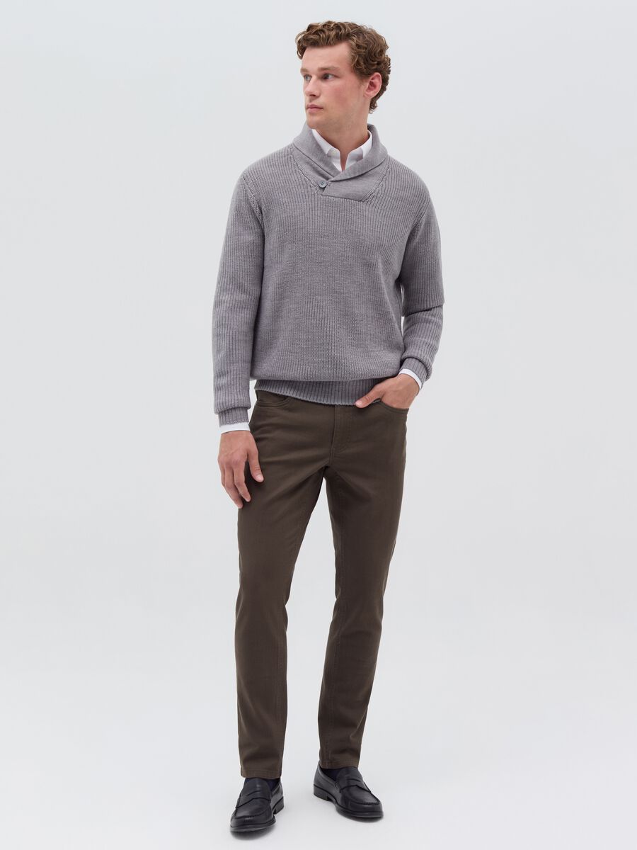 Pullover with shawl neck_0