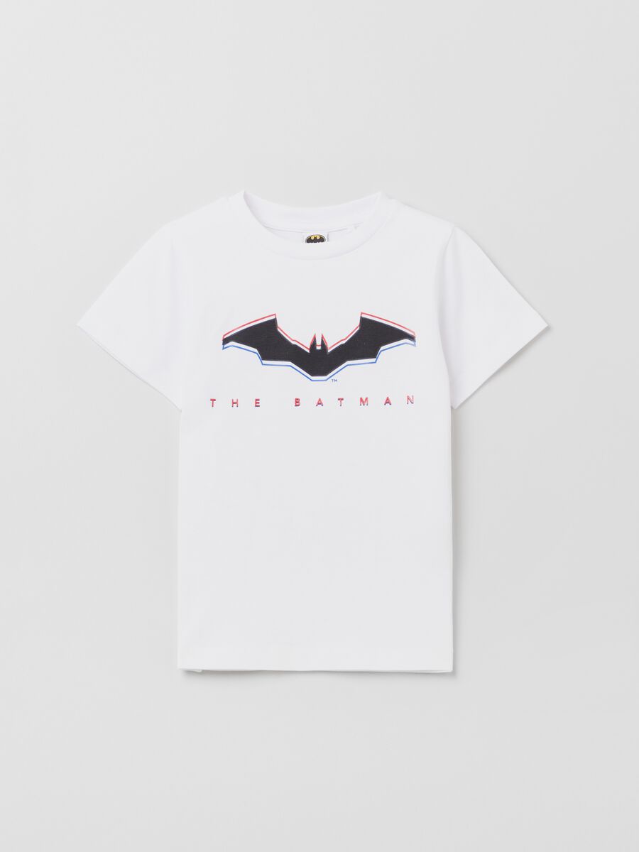 Cotton T-shirt with The Batman print_0