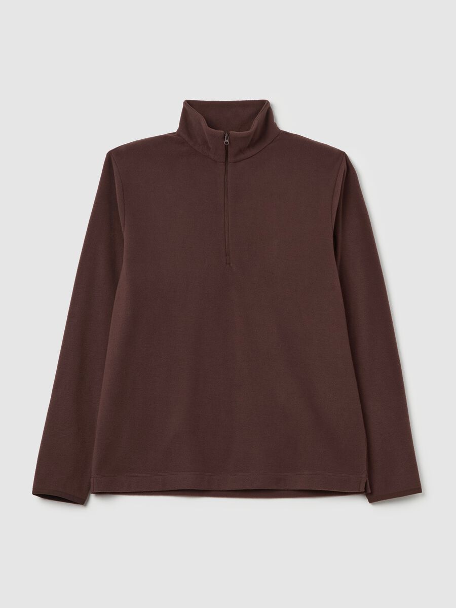 Half-zip sweatshirt in fleece_4