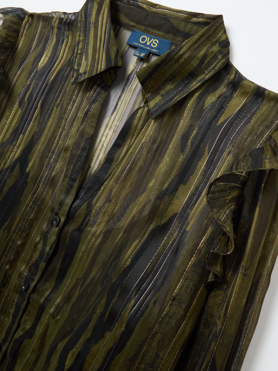 Semi-sheer camouflage blouse with lurex_5