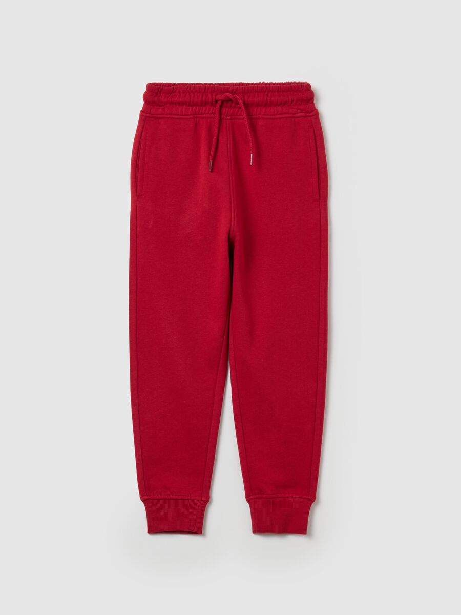 Joggers in organic cotton with drawstring_0