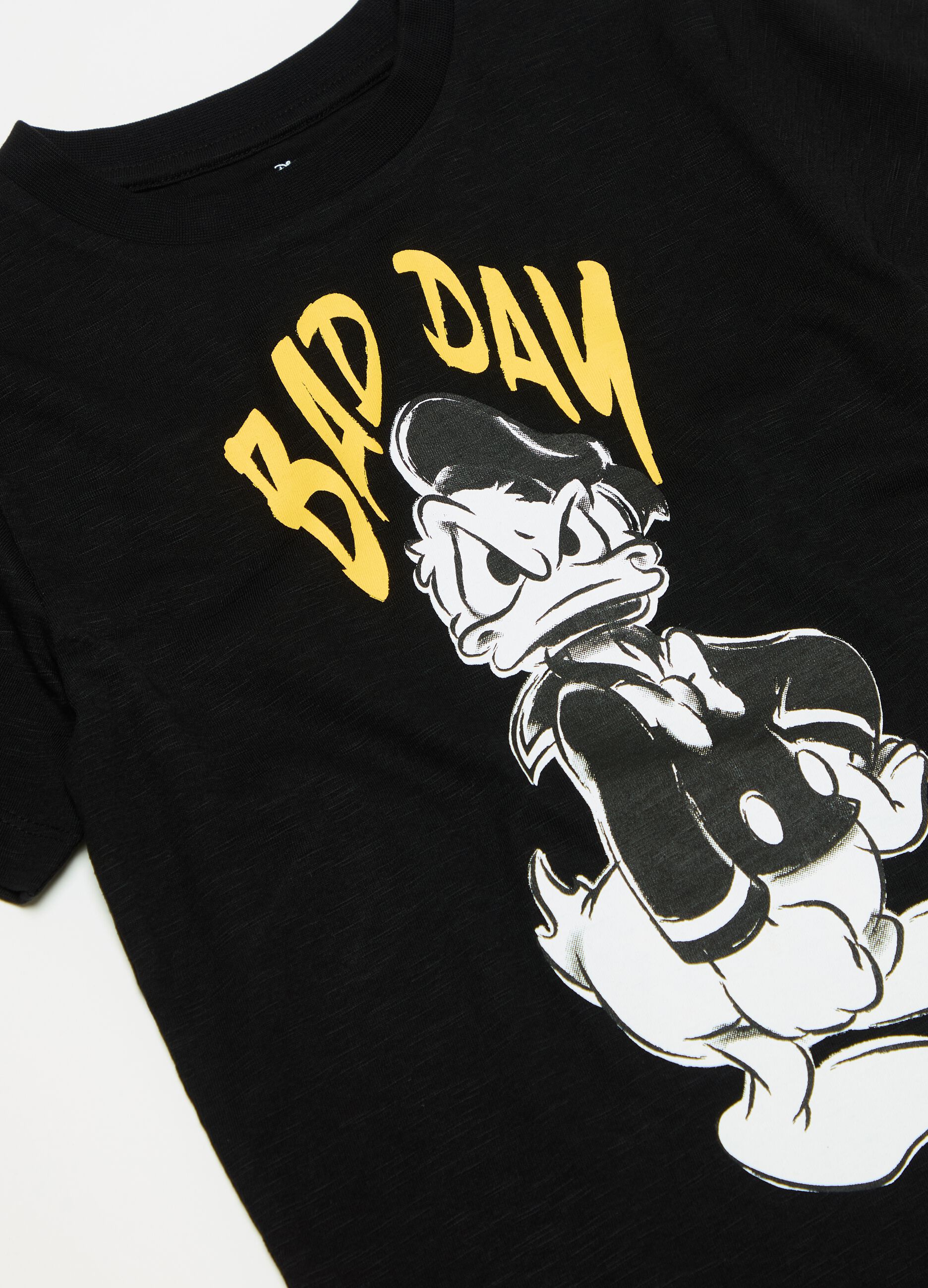 Slub jersey T-shirt with Donald Duck 90 print