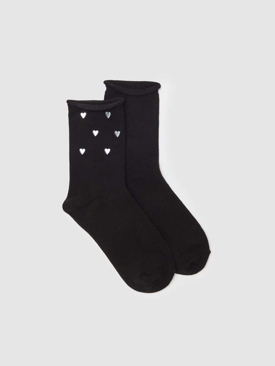 Short socks with small hearts_0