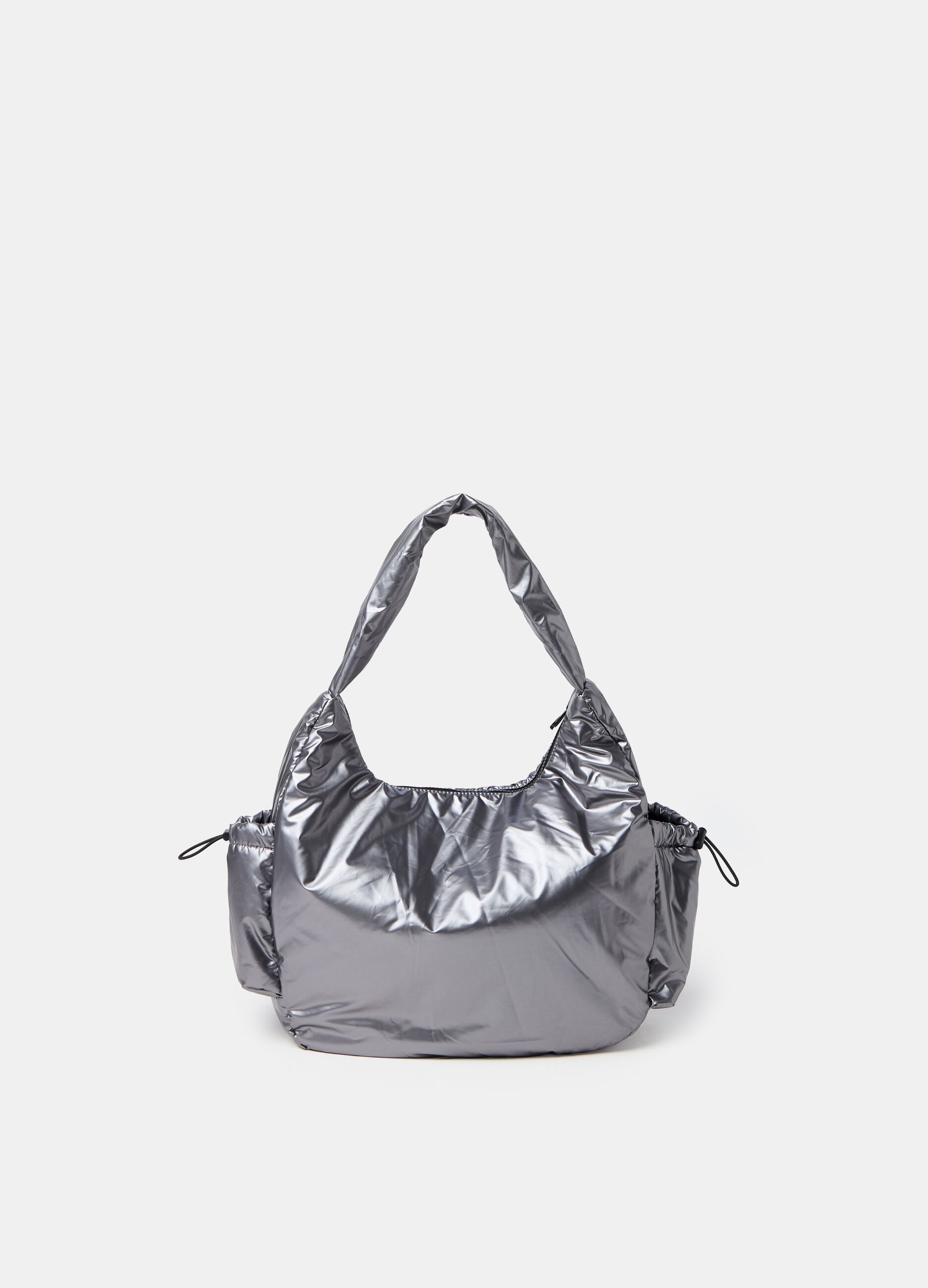 Metallic-effect shoulder bag