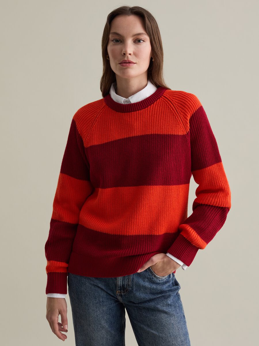 Striped pullover with raglan sleeves_1