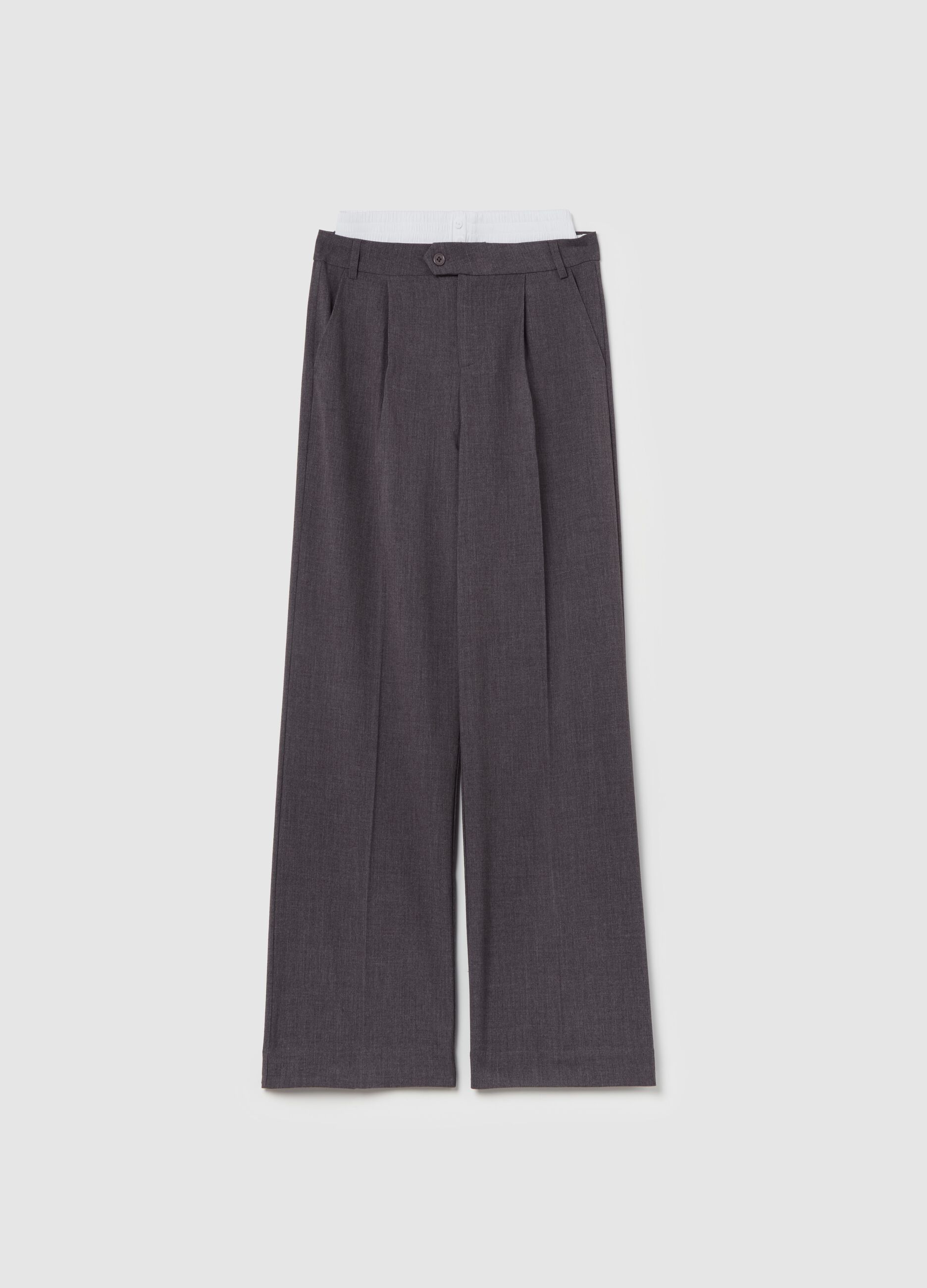 Palazzo trousers with boxer waist