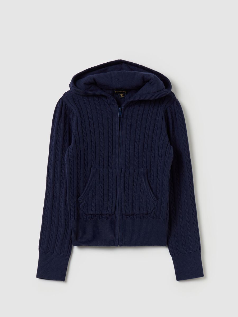 Cable-knit full-zip cardigan with hood_3