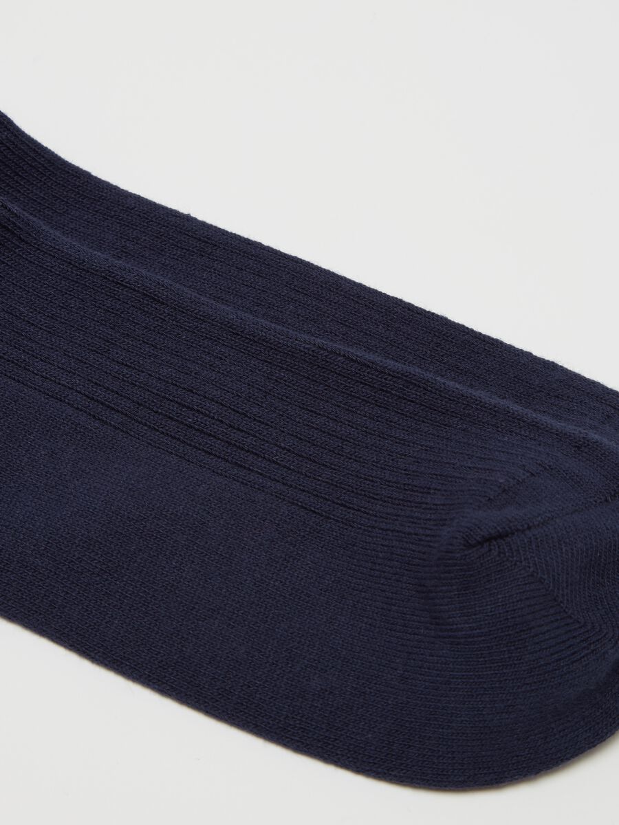 Stretch midi socks with ribbing_2