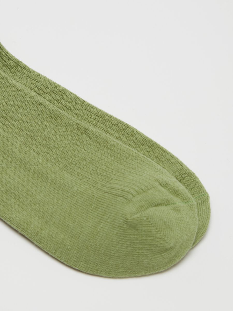 Stretch midi socks with ribbing_2