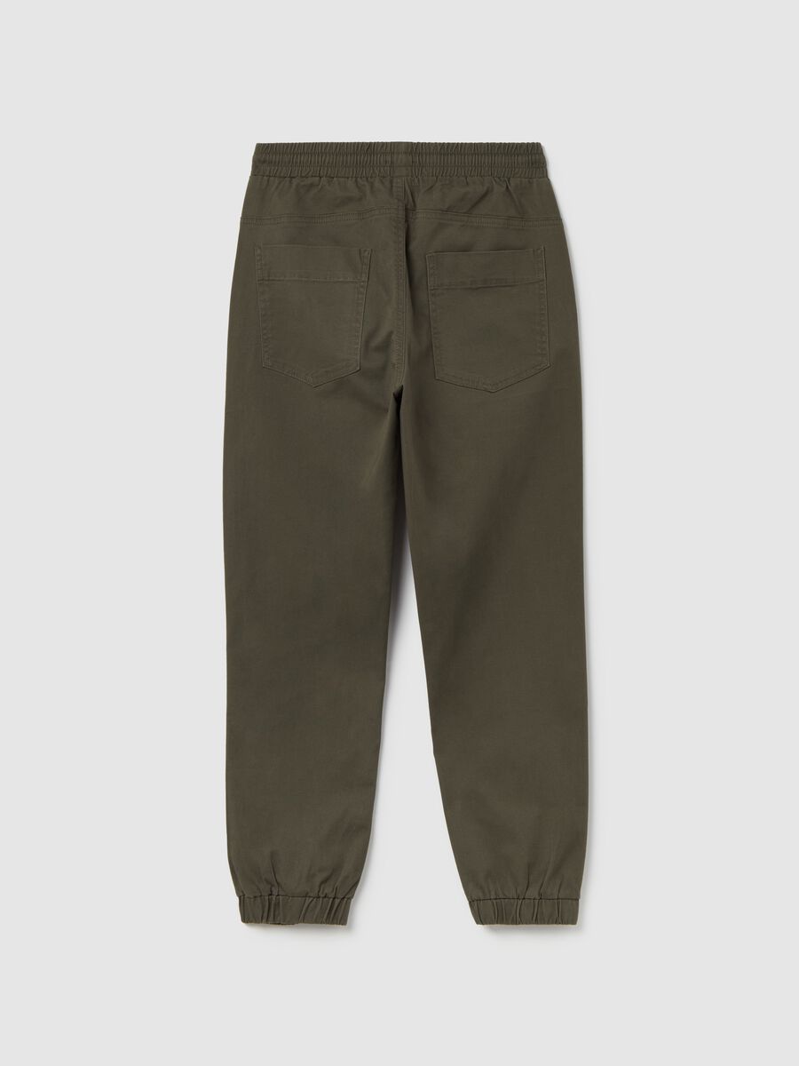 Twill joggers with drawstring_4