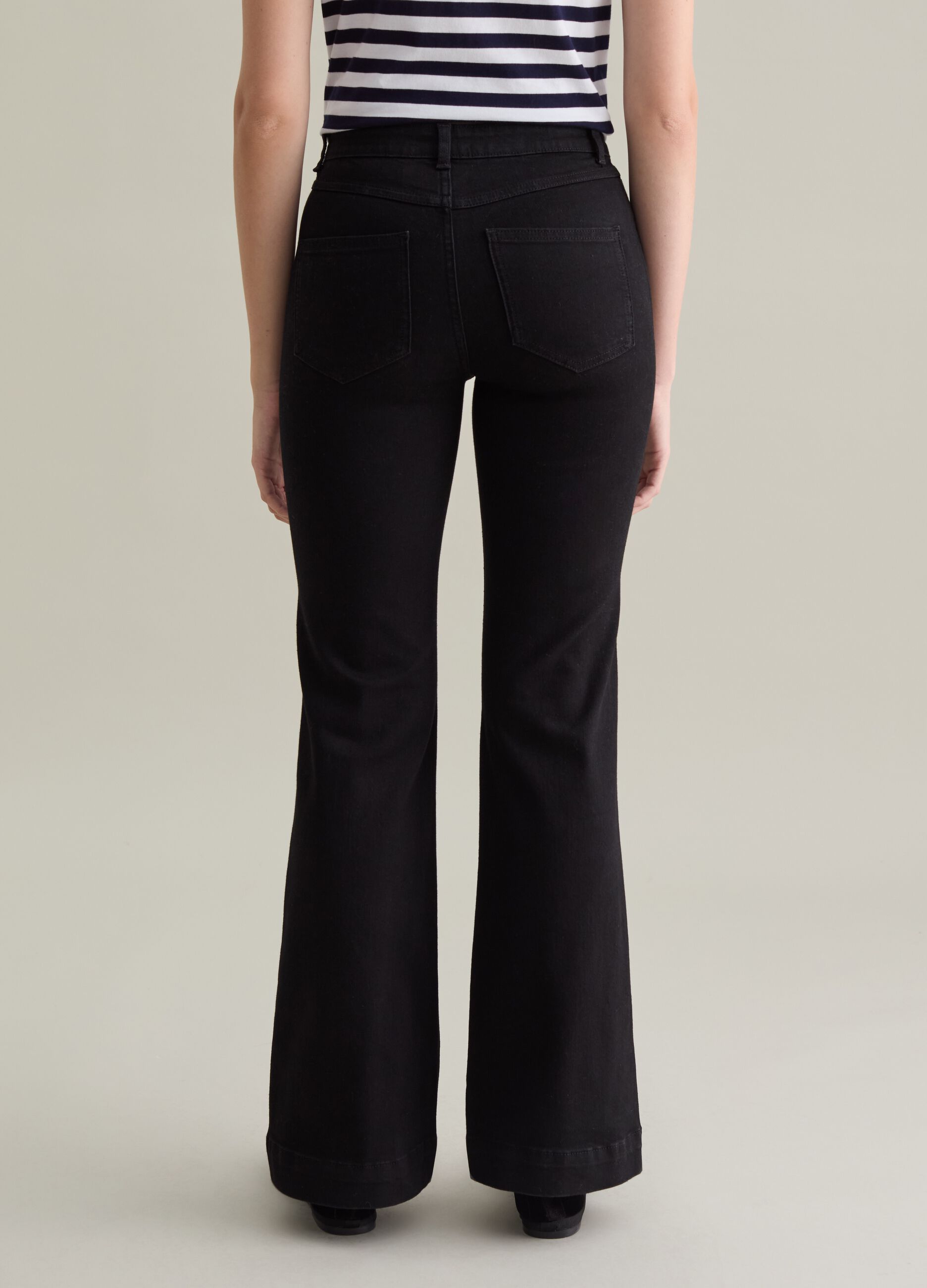 Bootcut-fit jeans with high waist