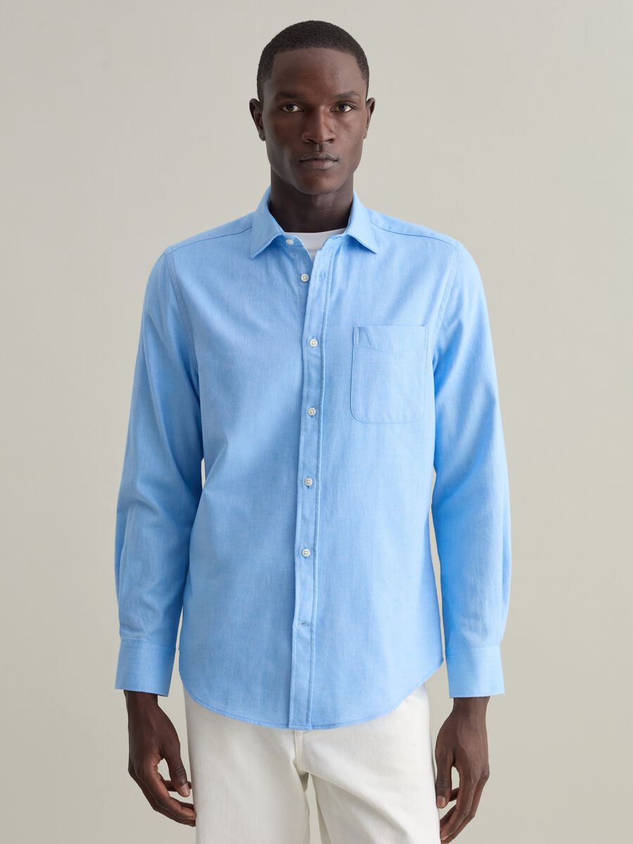 Cotton twill shirt with pocket_1