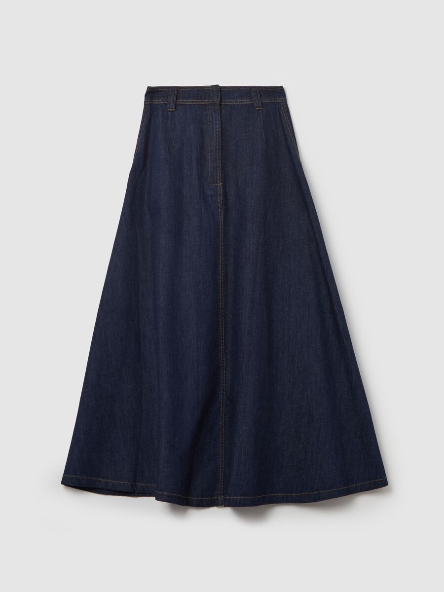 Long full skirt in denim_4