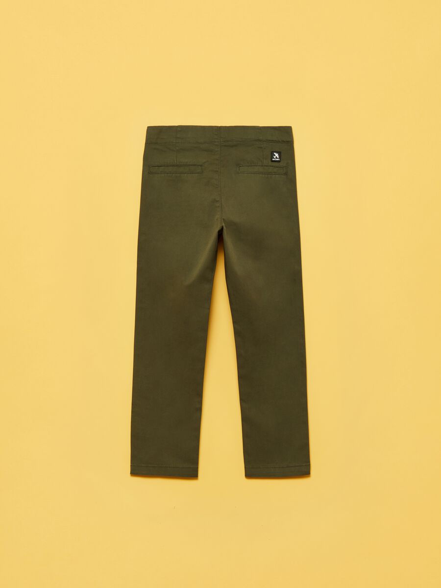 Trousers in cotton twill_1