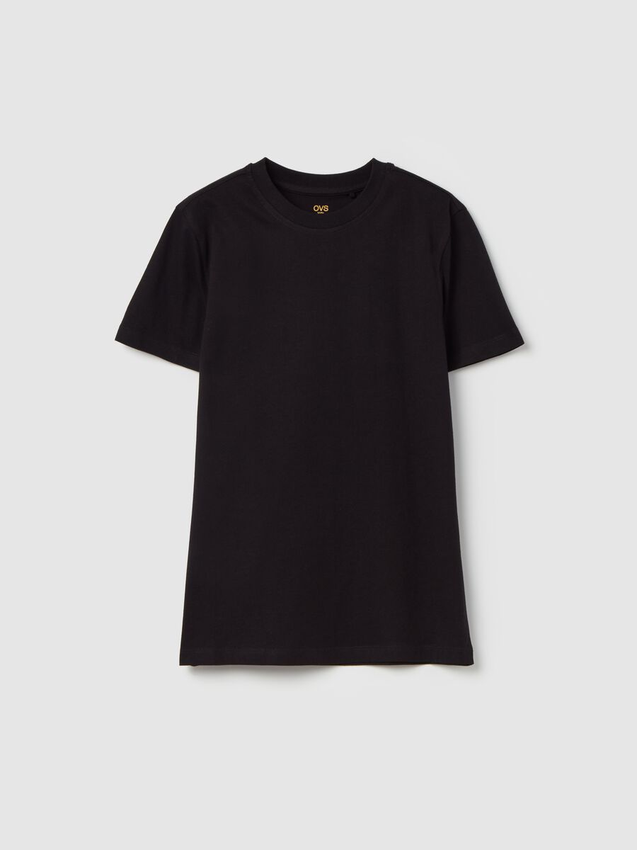 Solid colour T-shirt in organic cotton_0