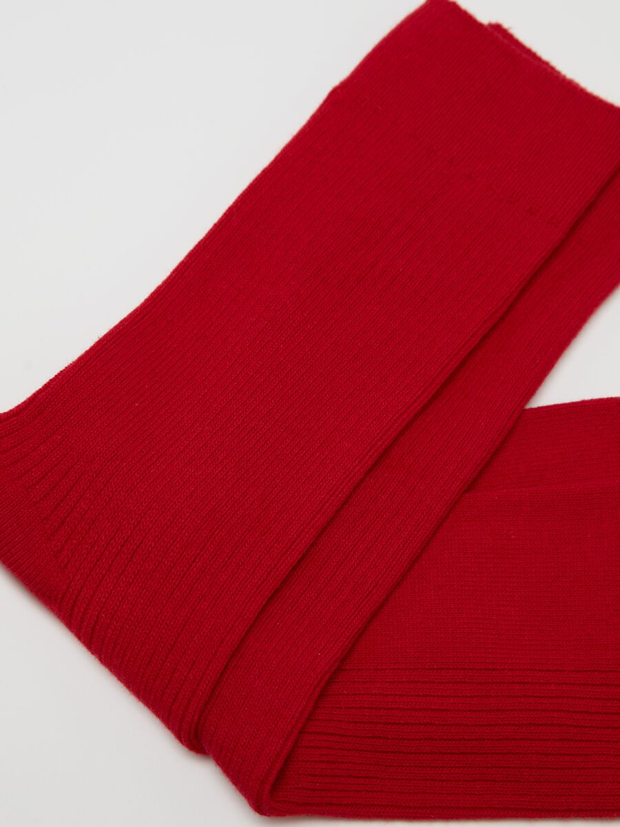 Stretch midi socks with ribbing_1