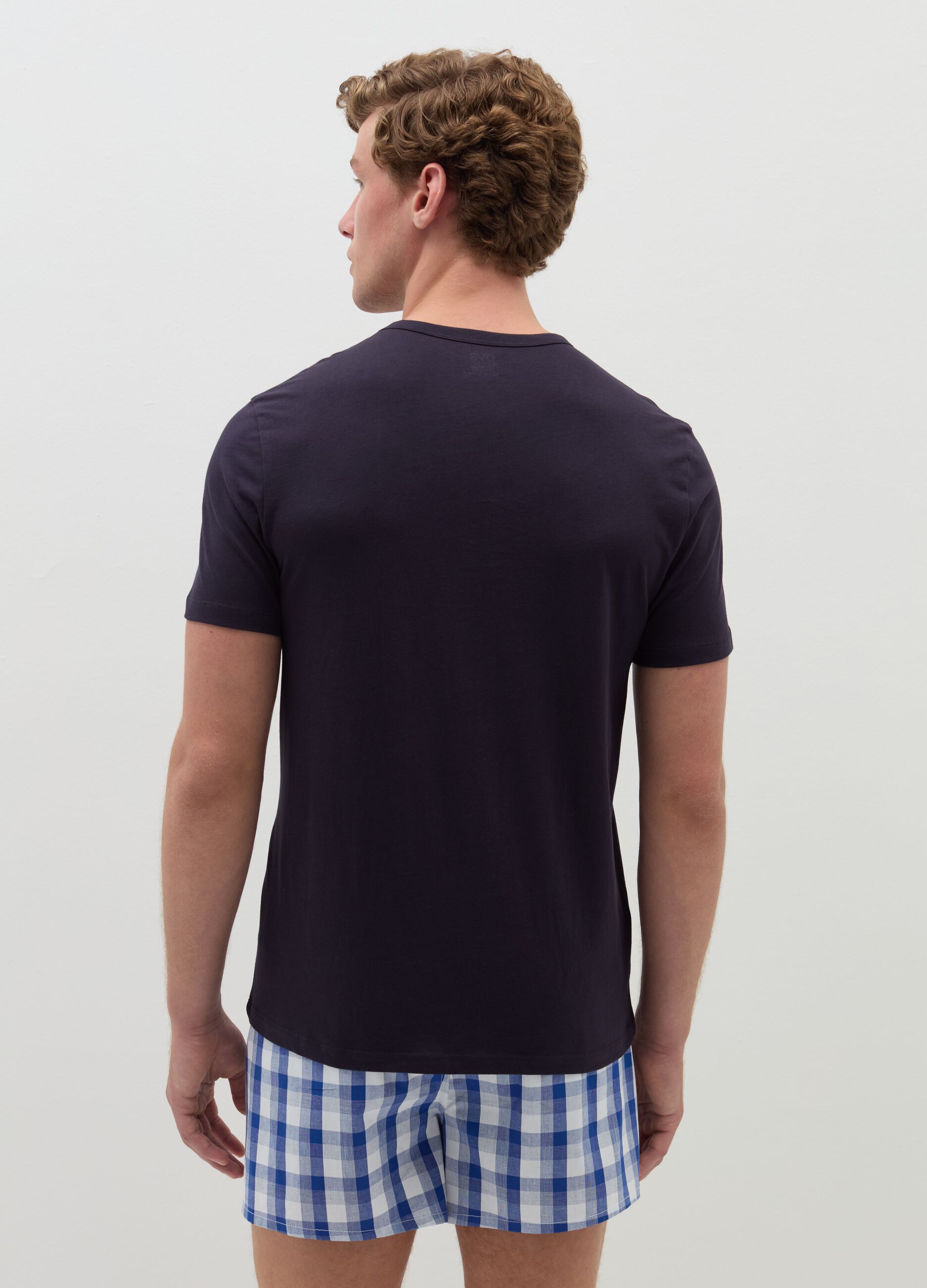 Two-pack undershirts with round neck in jersey