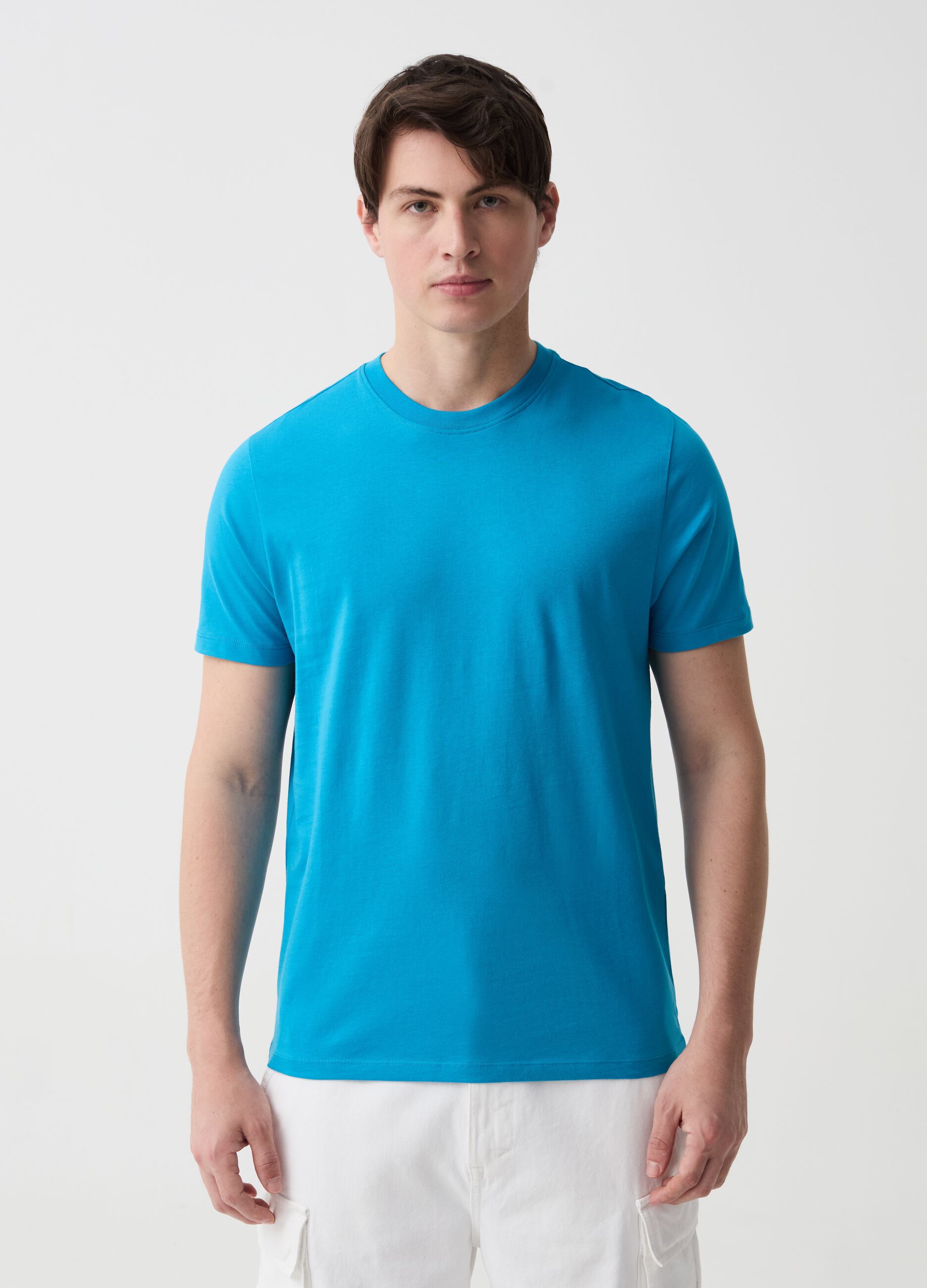 Organic cotton T-shirt with round neck