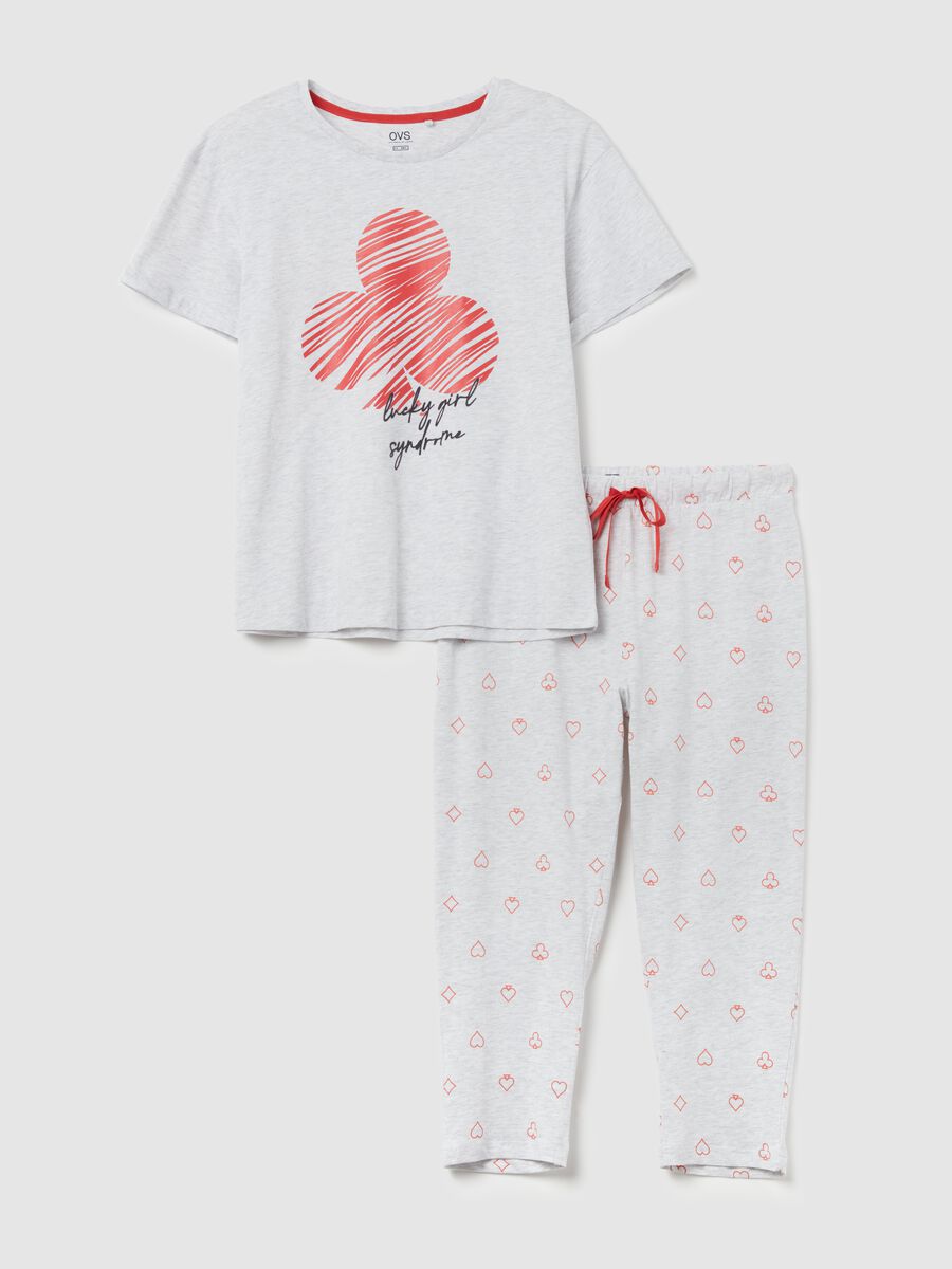 Pyjamas with capri trousers and print_4