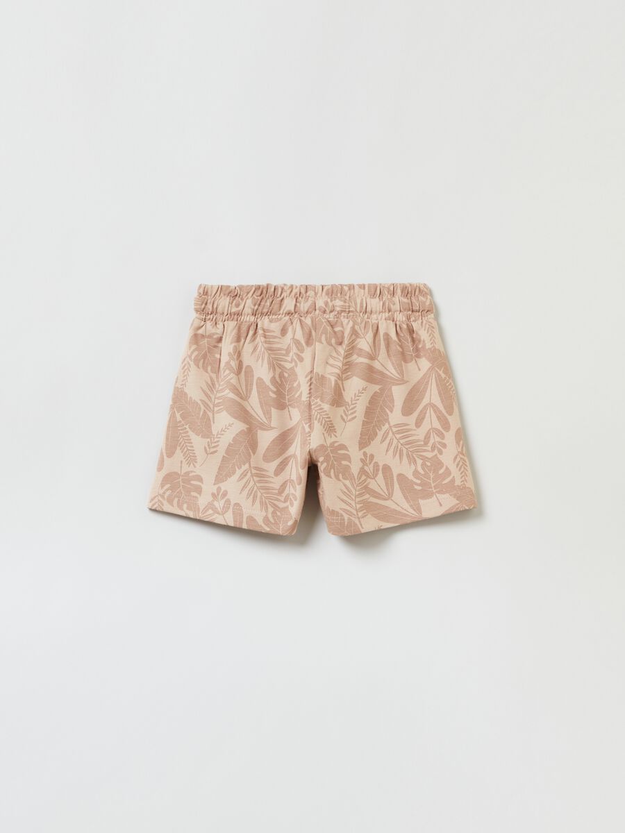 Shorts con stampa foglie tropicali all-over_2