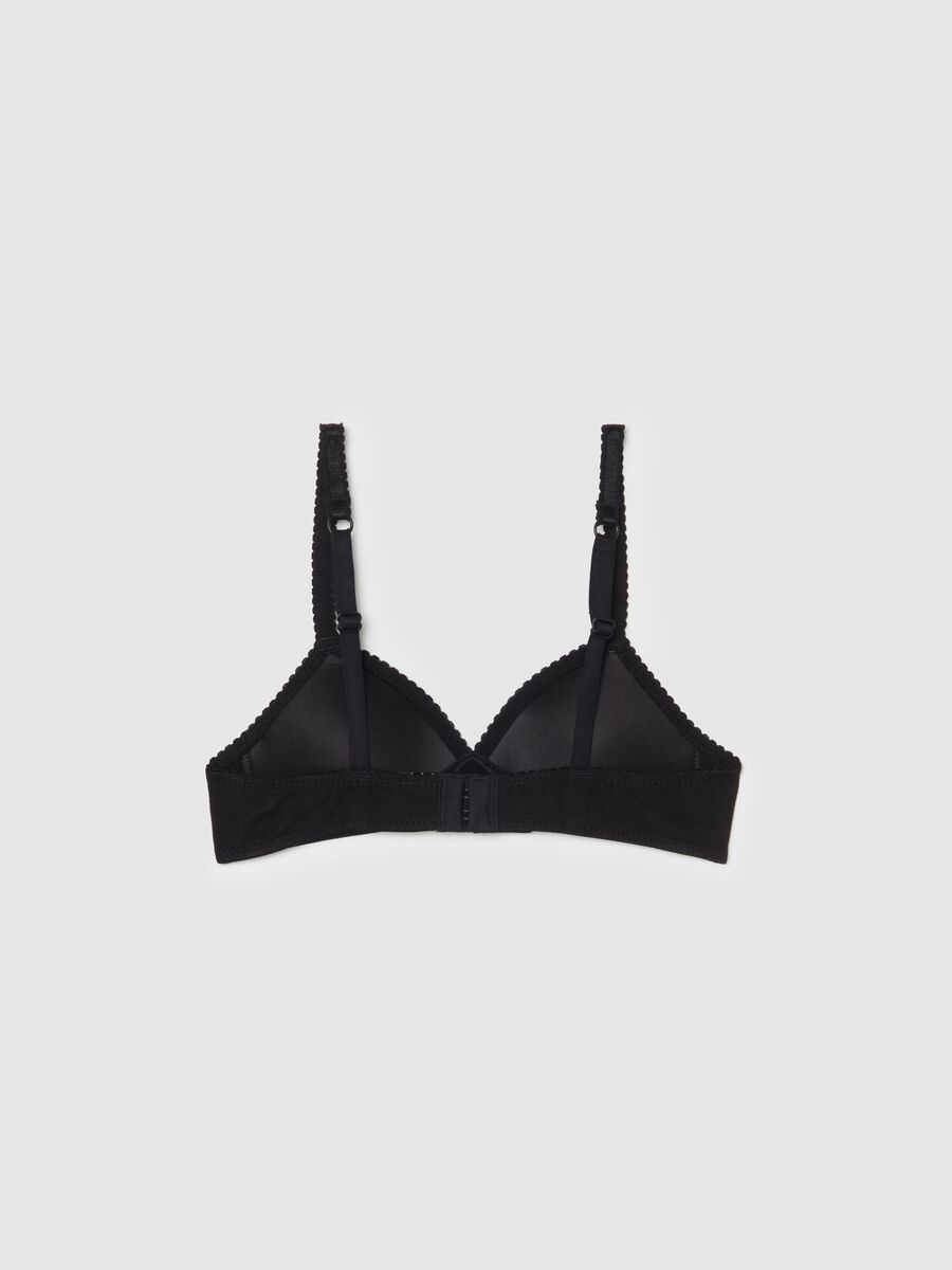 Semi-padded triangle bra with wavy trims_1