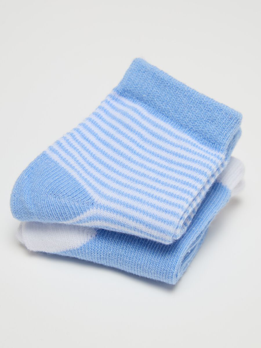 Three-pair pack socks in striped organic cotton_2