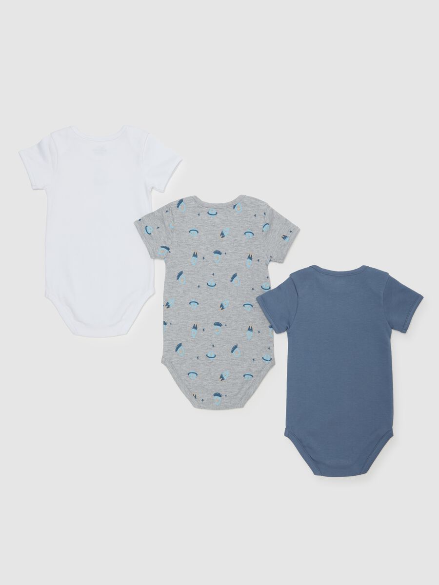 Three-pack bodysuits in organic cotton with print_1