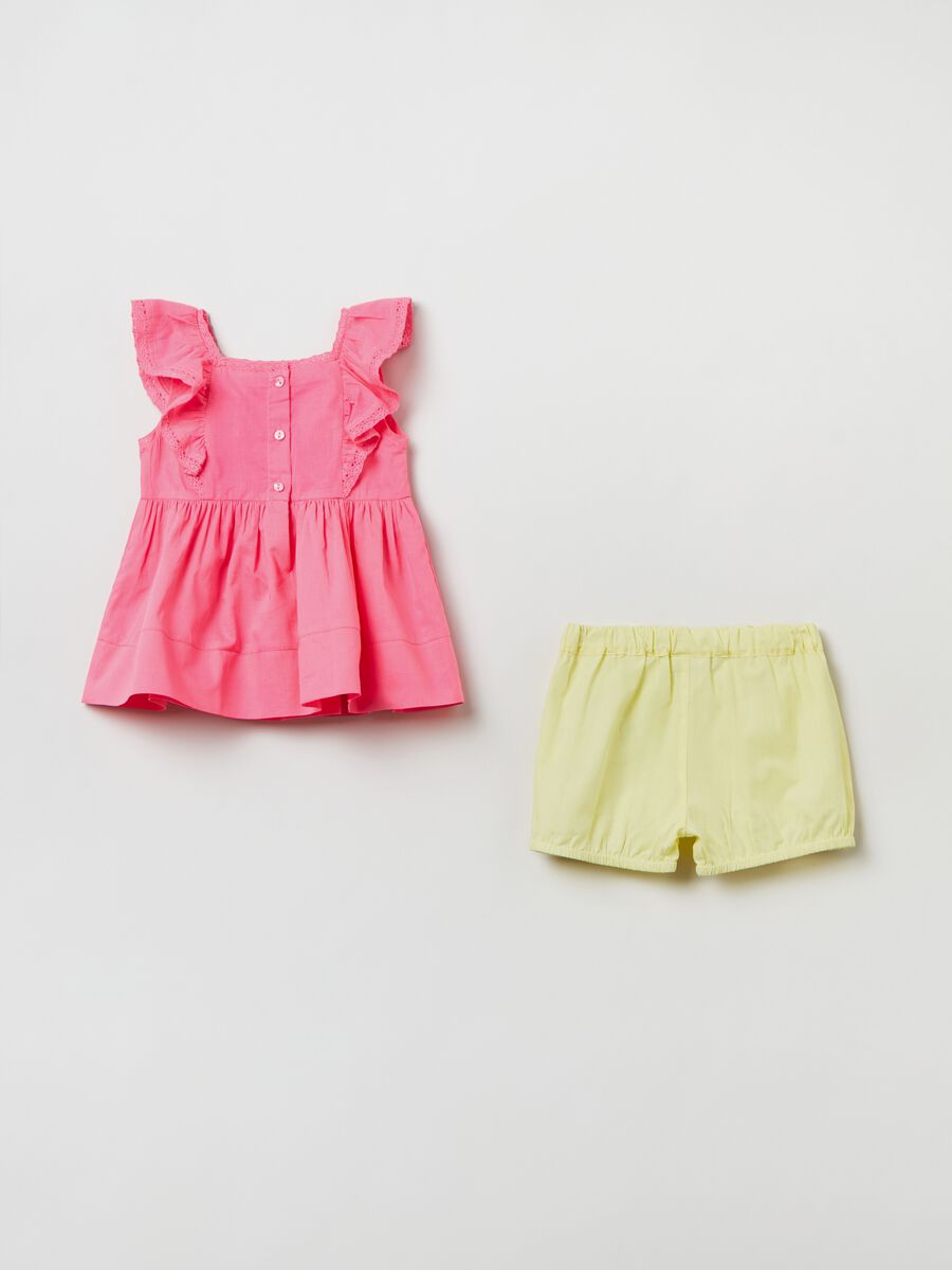 Blouse and shorts set in cotton_1