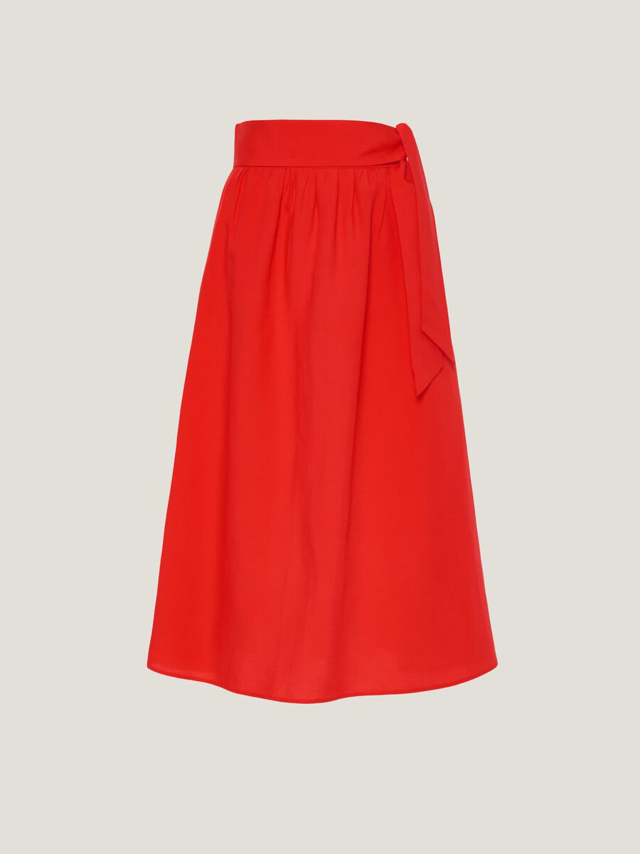 Midi skirt with belt_4