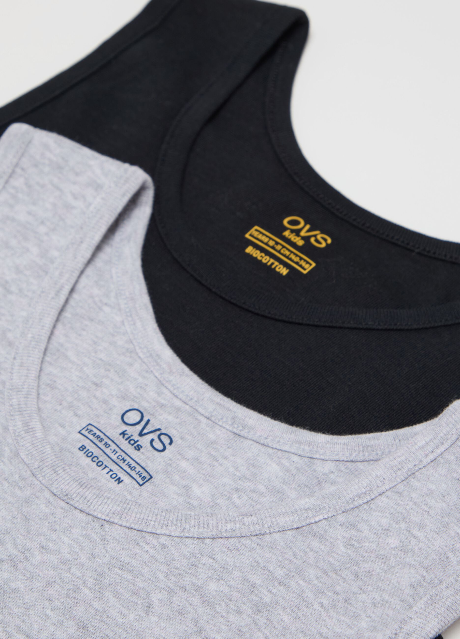 Two-pack organic cotton under vests