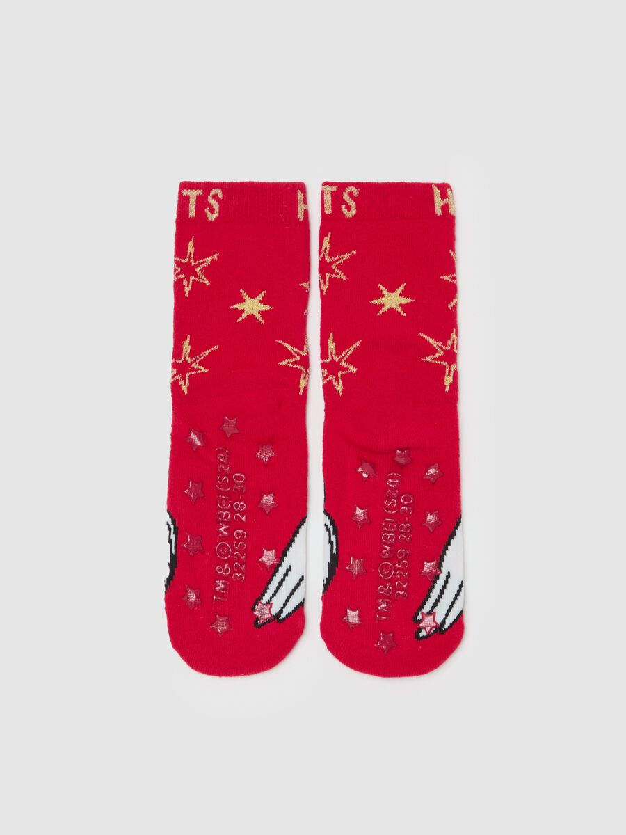 Slipper socks with Harry Potter Hedwig design_1