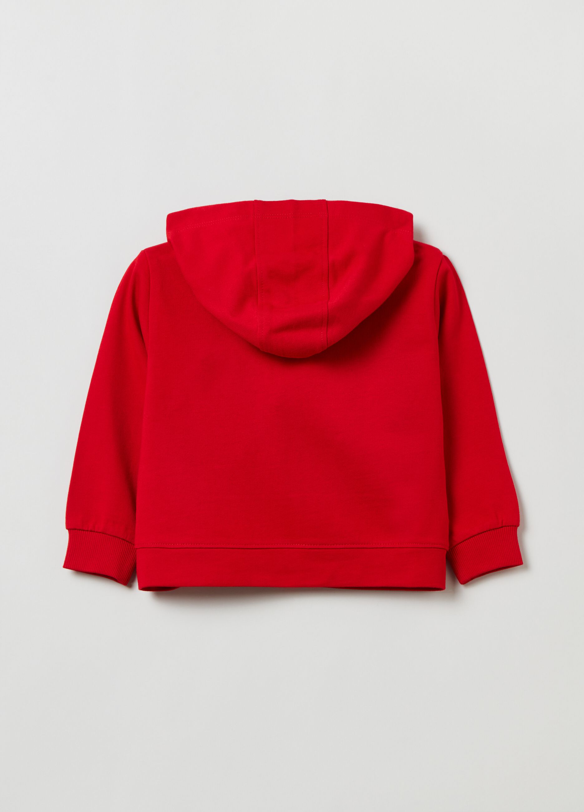 Cotton full-zip sweatshirt with hood